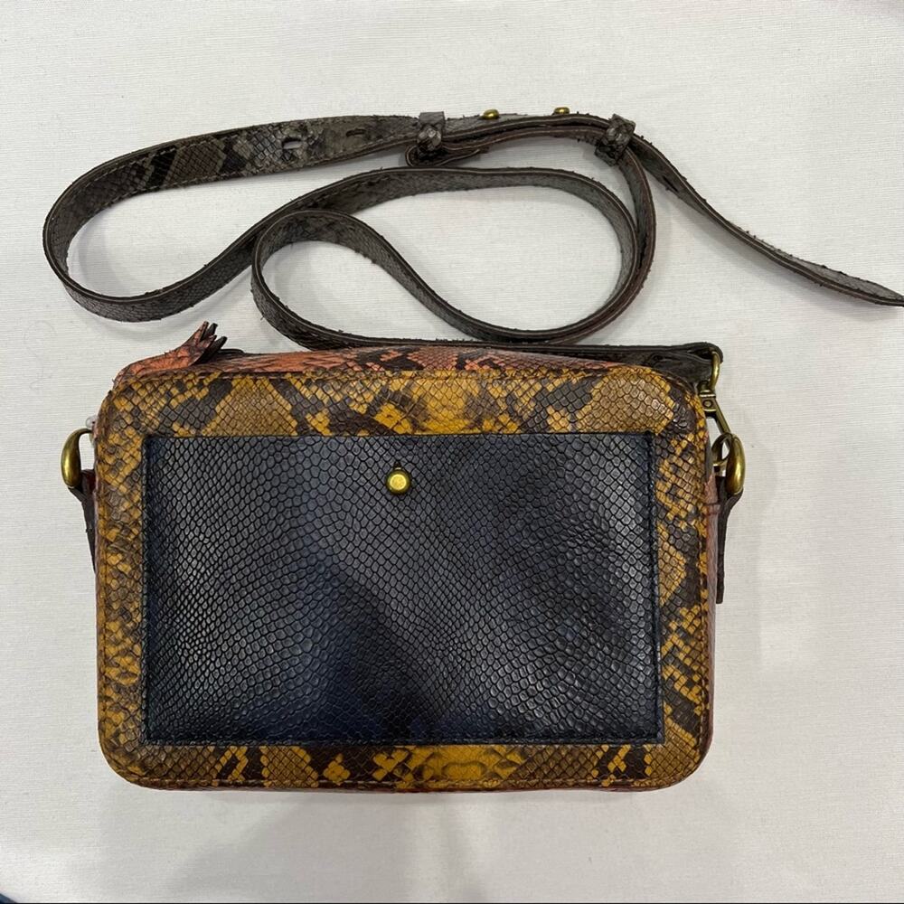 New Madewell Snake Print Multi Colored Crossbody Camera Bag